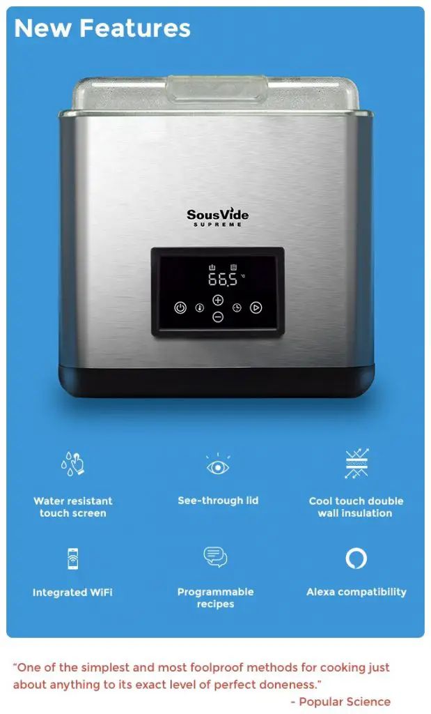 SousVide Supreme Touch Plus Features